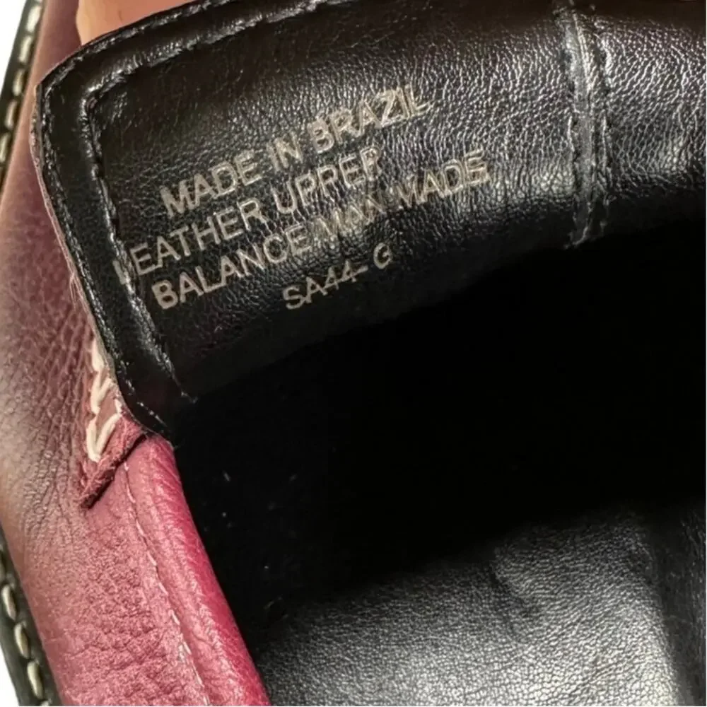 Bernardo NWOB Studio Lug Sole Loafer in Garnet Size 8.5M Pebbled Leather Slip On - Picture 7 of 9